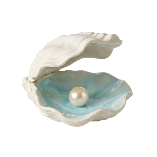 Ivory Pearl Classic Shell Lamp